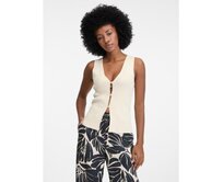 Béžová dámská vesta Béžová, L