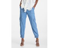 Modré dámské džínové kalhoty Modrá, 34