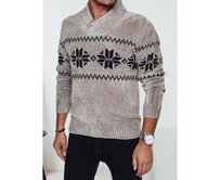 Pánský svetr s béžovým límcem Vícebarevný, M