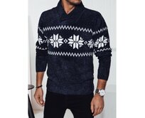 Pánský tmavě modrý svetr Vícebarevný, M