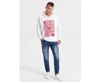 Pánské mramorované kalhoty JOGGERS modré Modrá, L