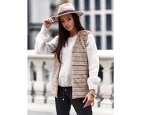 Dámská vesta VLR008 - béžová Béžová, XL