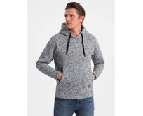 Pánská nepromokavá klokaní mikina s kapucí - šedý melír V1 Šedá, S
