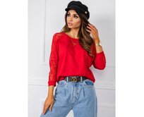 Dámská halenka Shangri RUE PARIS červená Červená, L