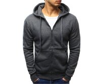 Pánská módní mikina rozepínací antracitová Břidlicová, XL