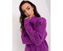 Dámský svetr kostkovaný TAN fialový Vícebarevný, Univerzální