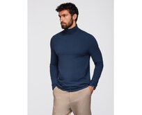 Pánský svetr s rolákem a dlouhým rukávem – tmavě modrý V2 OM-LSCL-0130 Námořnická modrá, L