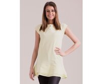 Dámská tunika s vrstvenými volány JENA zářivě žlutá Žlutá, M