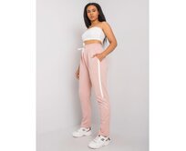 Dámské tepláky s potiskem plus size ABELIA růžové Růžová, 2XL