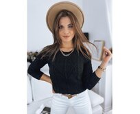 Dámský svetr MIRA černý Černá, Univerzální