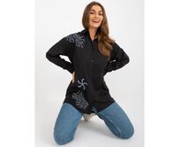 Dámská košile se zapínáním na knoflíky oversize BLANKA černá Černá, L