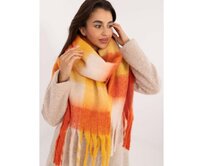 Dámská šála silná zimní oranžovo-žlutá Oranžová, Univerzální