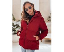 Dámská bunda MISSFROST prošívaná s kapucí vínová Kaštanová, M