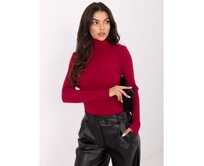 Bordová pruhovaná základní blůza RUE PARIS Kaštanová, L/XL