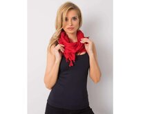 Dámský šátek s třásněmi MARGARET červený Červená, Univerzální
