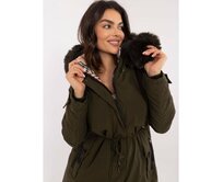 Khaki zimní bunda parka s kapucí Khaki, M