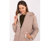 Tmavě béžová přechodová bunda s kapsami Vícebarevný, 2XL