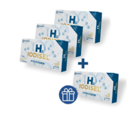 H2 Iodisel® jódové tablety 90 tablet (3 balení) + ZDARMA H2 Iodisel® 30 tablet | Molekulární vodík®
