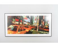 Obraz "NY-YELLOW TAXIS" 40x80x3-sklo/2dr