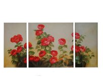 3-dílný obraz "RED ROSES" 25/50/25x3cm