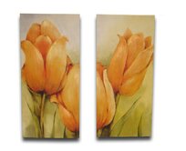 Obraz "TULIPS-DIPTYCH" 38x81x3/2dr.