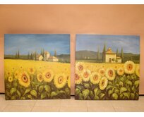 Obraz "country sunflowers" 80x80/2dr.