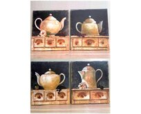 Obraz "TEAPOTS" 28,5x28,5x2/4dr.