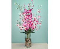 Umělá orchidej do vázy 90cm/3b.