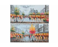 Obraz "STREETS in PARIS" 140x70x4/2dr.