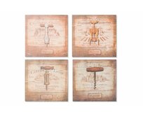Obraz "WINE-wood" 30x30/4dr.