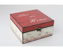 Dřevěná krabice "BLESS t.HOUSE" 20x20x11