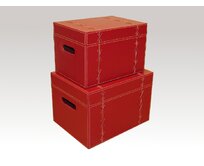 Sada 2ks krabic "PU-RED" 40x31x28cm