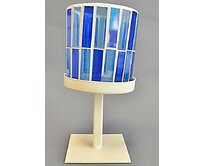 Svícen "WHITE&BLUE"-mozaika 7x25cm