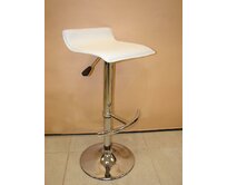Barová židle "PU METAL WHITE" 55x76cm