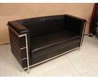 Sofa "PU METAL BLACK" 150x63x75cm