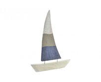 Dekorace "DŘEVĚNÁ LOĎ" MANGO 52x6x68cm