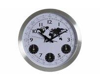 Nástěnné hodiny "MAPA"- alu 45.5x5cm