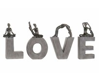 Dekorace "LOVE JOGA" 40x4x22cm