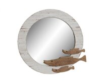 Zrcadlo "RYBKY" dřevo 41.5x4x40cm