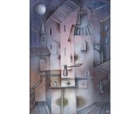 Originální akvarelová malba "Po zavírací době". Technika: akvarel, akvarelový papír. Velikost: 29 x 41 cm. Pozn: nerámováno, signováno.