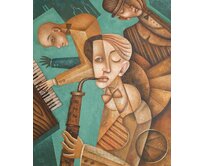 Originální olejomalba "Lullaby of Birdland". Olej na plátně. 60 x 50 cm., nerámováno, signováno.