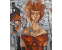 Originální olejomalba "Wednesday Morning". Olej na plátně. 60 x 50 cm., nerámováno, signováno.
