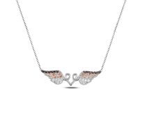 Klenoty Amber Stříbrný náhrdelník s andělskými křídly