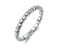 Stříbrný prsten spojená srdíčka Velikost: 51 51, stříbro Ag 925/1000
