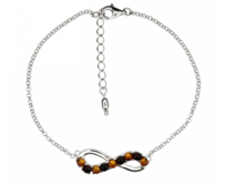 Klenoty Amber Stříbrný náramek - nekonečno stříbrná , One size, stříbro Ag 925/1000