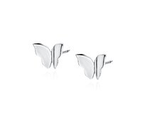 Klenoty Amber Stříbrné náušnice - motýl stříbro Ag 925/1000