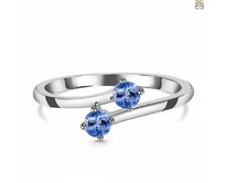 Klenoty Amber Luxusní stříbrný prsten s tanzanitem Charming Velikost: 52 modrá, 52, stříbro Ag 925/1000