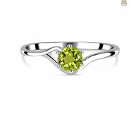 Klenoty Amber Luxusní stříbrný prsten s peridotem Special Moment Velikost: 52 zelená, 52, stříbro Ag 925/1000