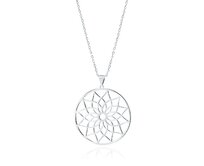 Klenoty Amber Stříbrný náhrdelník - mandala stříbrná , stříbro Ag 925/1000