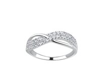 Klenoty Amber Stříbrný prstýnek Sparkle se zirkony Velikost: 52  stříbrná , 52, stříbro Ag 925/1000
